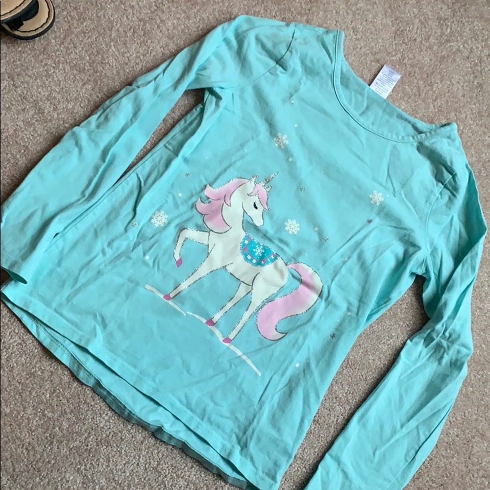 Girls long sleeve unicorn shirt